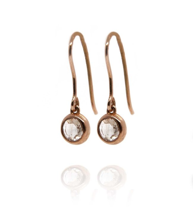 W. de Vaal 14 krt. Ohrringe aus Roségold mit Diamanten