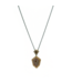 W. de Vaal 14 krt. necklace with a bicolor gold pendant with diamond