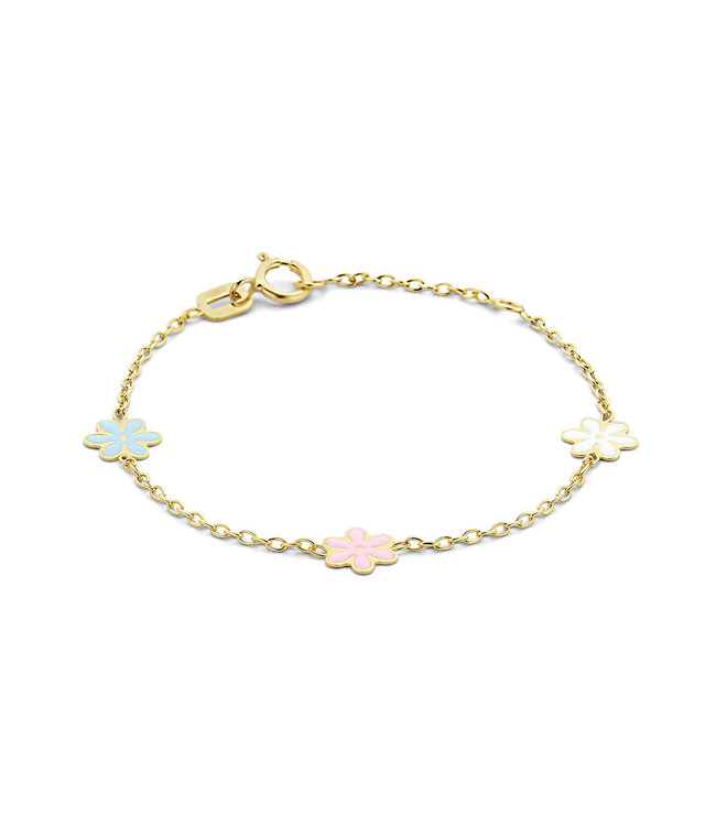 doden rijk Moreel Armband 14k Geelgouden met Bloemen 11 - 13 cm - Juwelier de Vaal