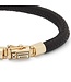 Buddha to Buddha Armband Bennett Leder Gelbgold 18krt und 14krt