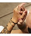Buddha to Buddha Bennett Gold Leder Armband YG