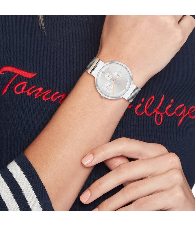 Tommy Hilfiger Horloge Dames Staal Bi-color Milanese band 40mm TH1782537