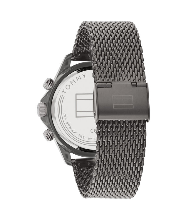 Tommy Hilfiger Uhr Herren Stahl Gunmetal Gliederarmband 44mm TH1792019