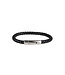 AZE Jewels Lederarmband Iron Single String Black