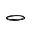 AZE Jewels Leather Bracelet Iron Single String Black-on-Black
