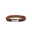 AZE Jewels Lederarmband Iron Big Wave Brown