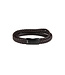 AZE Jewels Leather Bracelet Iron Three String Brown-on-Black