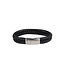 AZE Jewels Leather Bracelet Twisted Wave Black