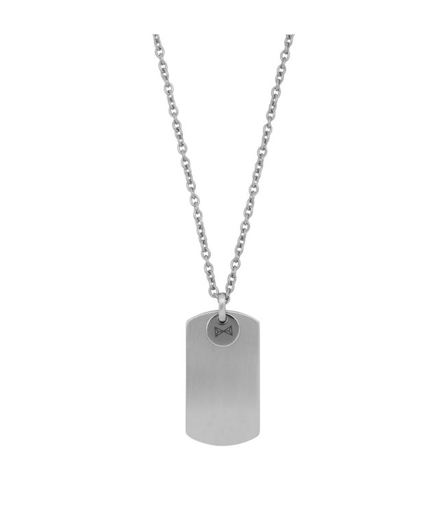 AZE Jewels Necklace Dogtag Plate - Inox