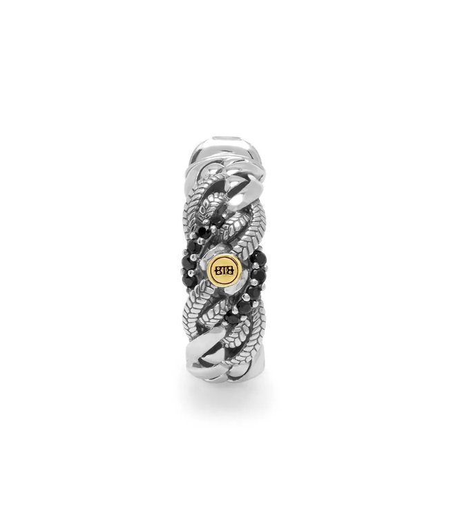 Buddha to Buddha Buddha to Buddha Nathalie Zwart Spinel Limited Oorbellen Zilver Goud 14kt
