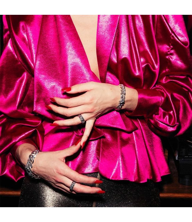 Buddha to Buddha Buddha to Buddha Nathalie XS Black Spinel Limited Bracelet Silver Gold 14kt