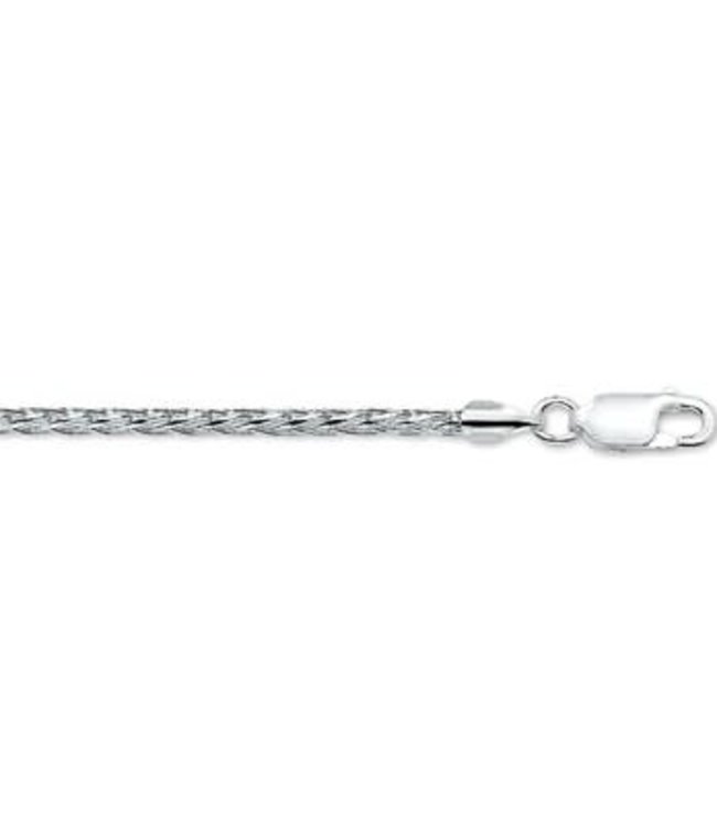 Silver fox tail with lobster clasp