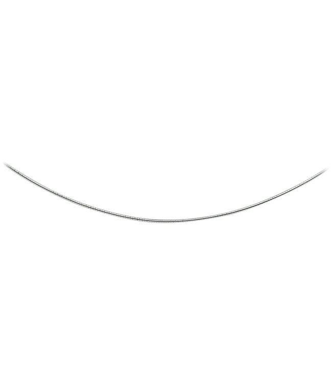 Zilver collier omega rond