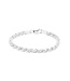 Zilver Collier/Armband  koord Gerhodineerd 925