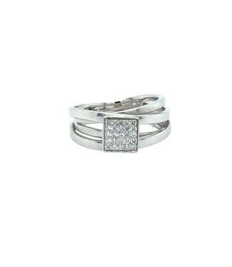 Engi Collections Witgouden ring met diamant 0.25ct W/SI maat 58