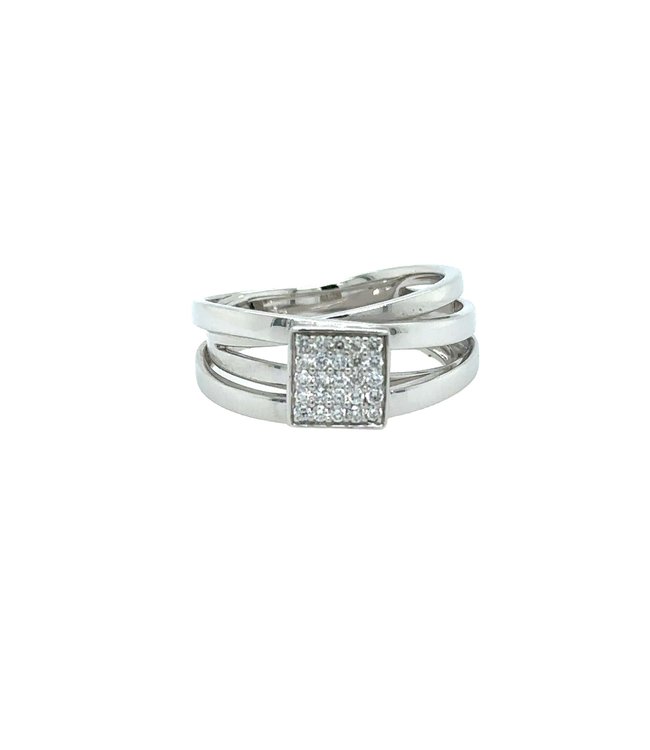 Engi Collections Witgouden ring met diamant 0.25ct W/SI maat 58