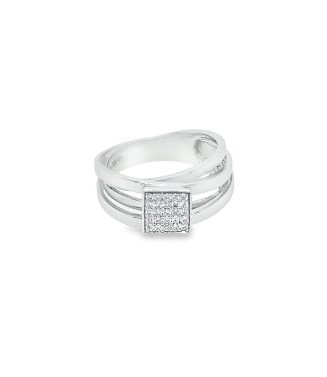 Engi Collections Witgouden ring met diamant 0.25ct W/SI maat 58