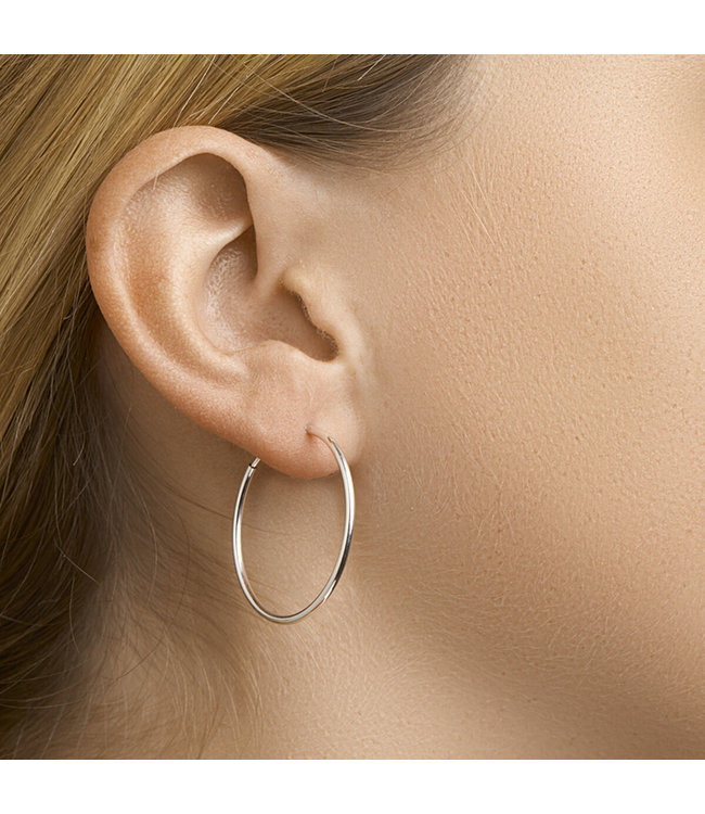 Oorringen met een ronde buis en een scharnier-sluiting