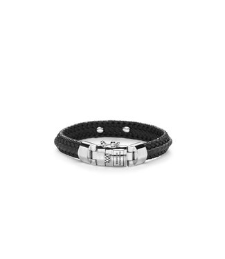 Buddha to Buddha Nurul Small Leather Bracelet Black