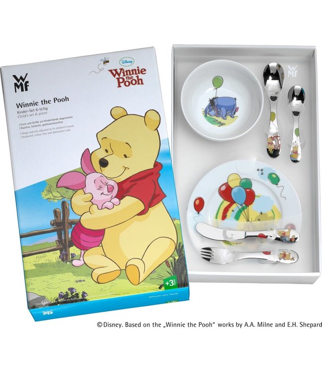 WMF 6 delige setje van WMF met Winnie the Pooh en zijn vriendjes - Met gratis lazergravure