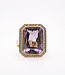 W. de Vaal Ring 14krt geelgoud met Amethyst en Diamant