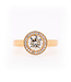 W. de Vaal 18 crt rose gold ring with Diamond VST Fainth pink 1.03ct and 0.095ct diamond Size 18