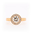 W. de Vaal 18 kt Roségold Ring mit Diamant VST Fainth rosa 1,03ct und 0,095ct Diamant Größe 18