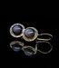 W. de Vaal Yellow gold Earrings with Moonstone and Diamond 0.23crt