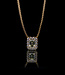 Bloch & Co 18 crt Yellow Gold Necklace with 0.62ct Emerald Cut Diamond VVS2 and GIA Report + 0.17ct Diamond VVS2