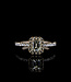 Bloch & Co 18 crt Yellow Gold Ring size 17 with 0.52ct Emerald Cut Diamond and 0.33ct Diamonds