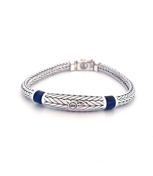 Buddha to Buddha Buddha to Buddha Ellen XS Stone Armband Silber Tigereye Navy