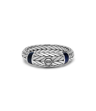 Ellen Stone Ring Silver Tigereye Navy