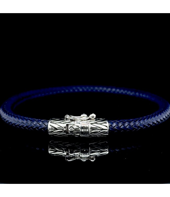 Buddha to Buddha Exclusive Ellen Leren Bracelet Navy 925 Sterling Silver – Free Engraving