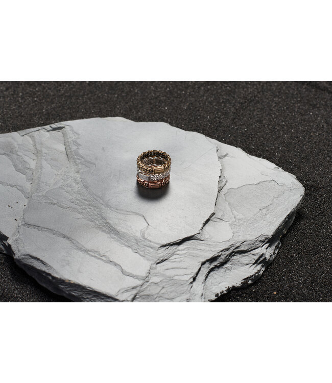 Buddha to Buddha Exclusieve Nathalie Gold Ring Roségoud van 925 Sterling Zilver – Gratis Gravure