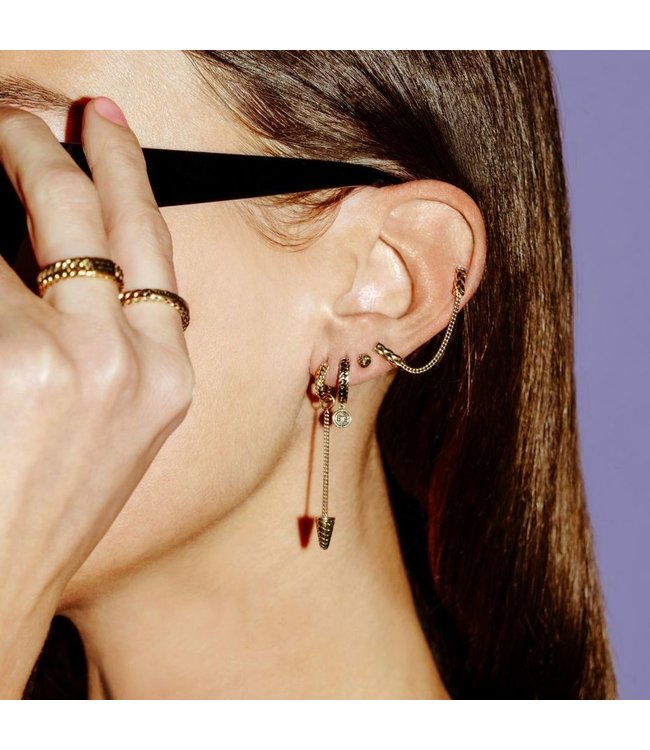 Buddha to Buddha Katja Gold Earhoop 14kt YG Single Piece