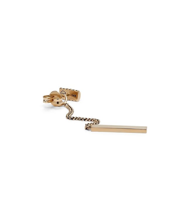 Oorknopje Ellen Goud 14kt Single Piece | Juwelier De V