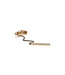 Buddha to Buddha Exclusieve Ellen Gold Earstud 14kt Geelgoud Enkel Stuk van 925 Sterling Zilver – Gratis Gravure