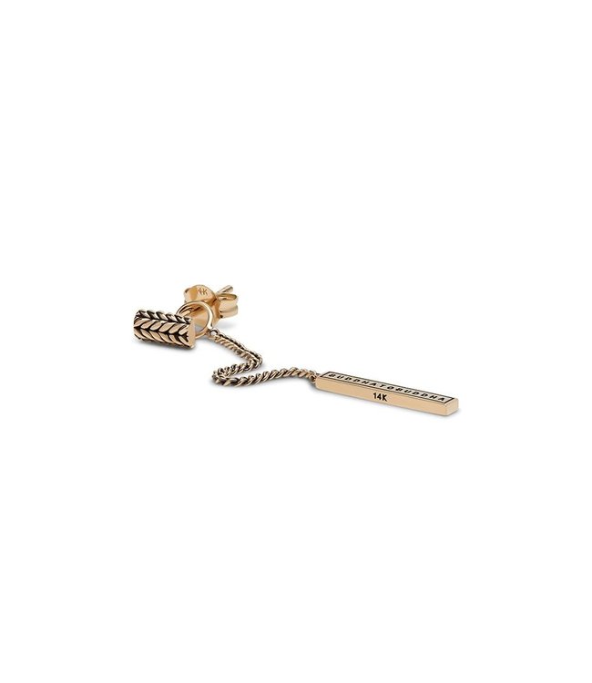Oorknopje Ellen Goud 14kt Single Piece | Juwelier De V
