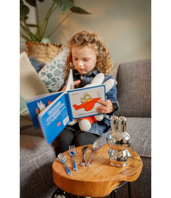 Zilverstad Kinderbesteck Miffy Fahrzeuge mit Lesebuch und kostenloser Gravur