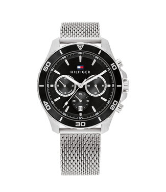 Tommy Hilfiger Horloge Jordan Heren Zwart 43mm 5 ATM (Regen- & Spatwaterdicht)