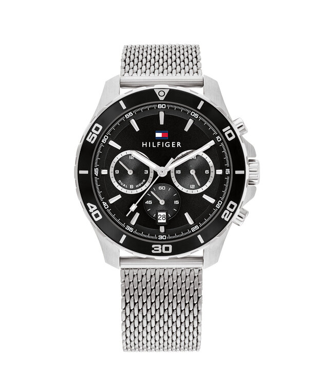 Tommy Hilfiger Horloge Jordan Heren Zwart 43mm 5 ATM (Regen- & Spatwaterdicht)