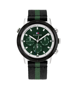 Tommy Hilfiger Uhr Troy Men's Green 46mm 5 ATM (Regen- und spritzwassergeschützt)