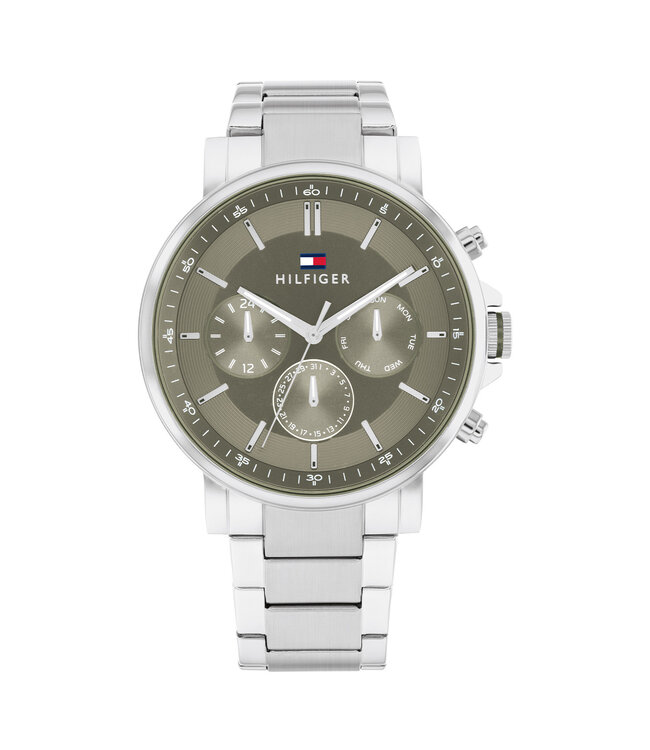 Tommy Hilfiger Uhr Tyson Men's Grey 44mm 5 ATM (Regen- und spritzwassergeschützt)