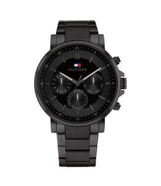 Tommy Hilfiger Uhr Tyson Men's Black 44mm 5 ATM (Regen- und spritzwassergeschützt)