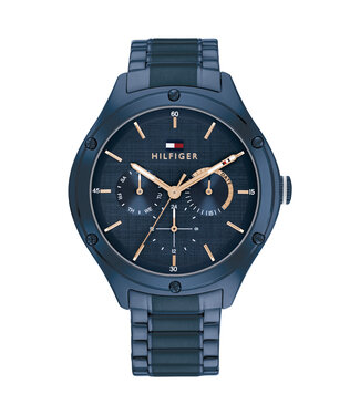 Tommy Hilfiger Horloge Lexi Dames Blauw 40mm 3 ATM (Regen- & spatwaterdicht)