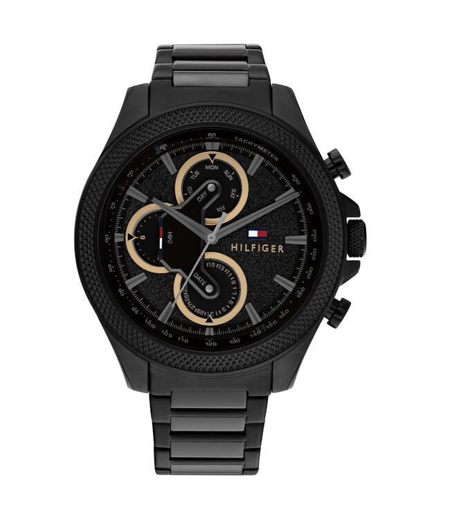 Tommy Hilfiger Uhr Clark Men's Black 46mm 5 ATM (regen- und spritzwassergeschützt)