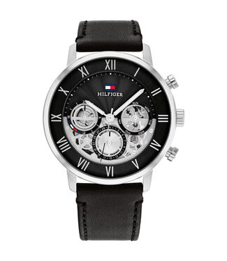 Tommy Hilfiger Horloge Legend Heren Zwart 44mm 5 ATM (Regen- & Spatwaterdicht)