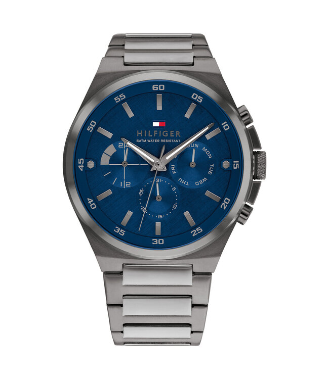 Tommy Hilfiger Uhr Dexter Herren Blau 46mm 5 ATM (regen- und spritzwassergeschützt)