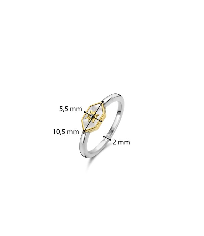 TI SENTO - Milano Ring Silver gold plated 12311MW