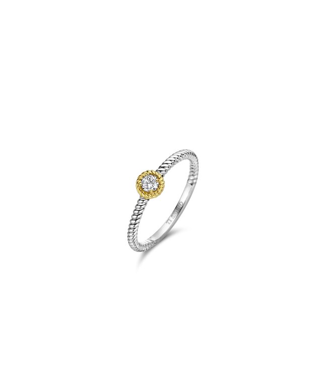 TI SENTO - Milano Ring Silver gold plated 12306ZY